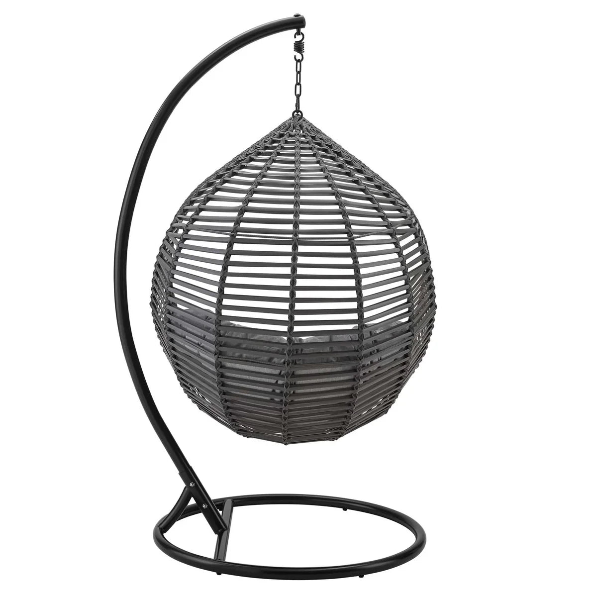 Garner Teardrop Outdoor Patio Swing Chair in Gray Gray