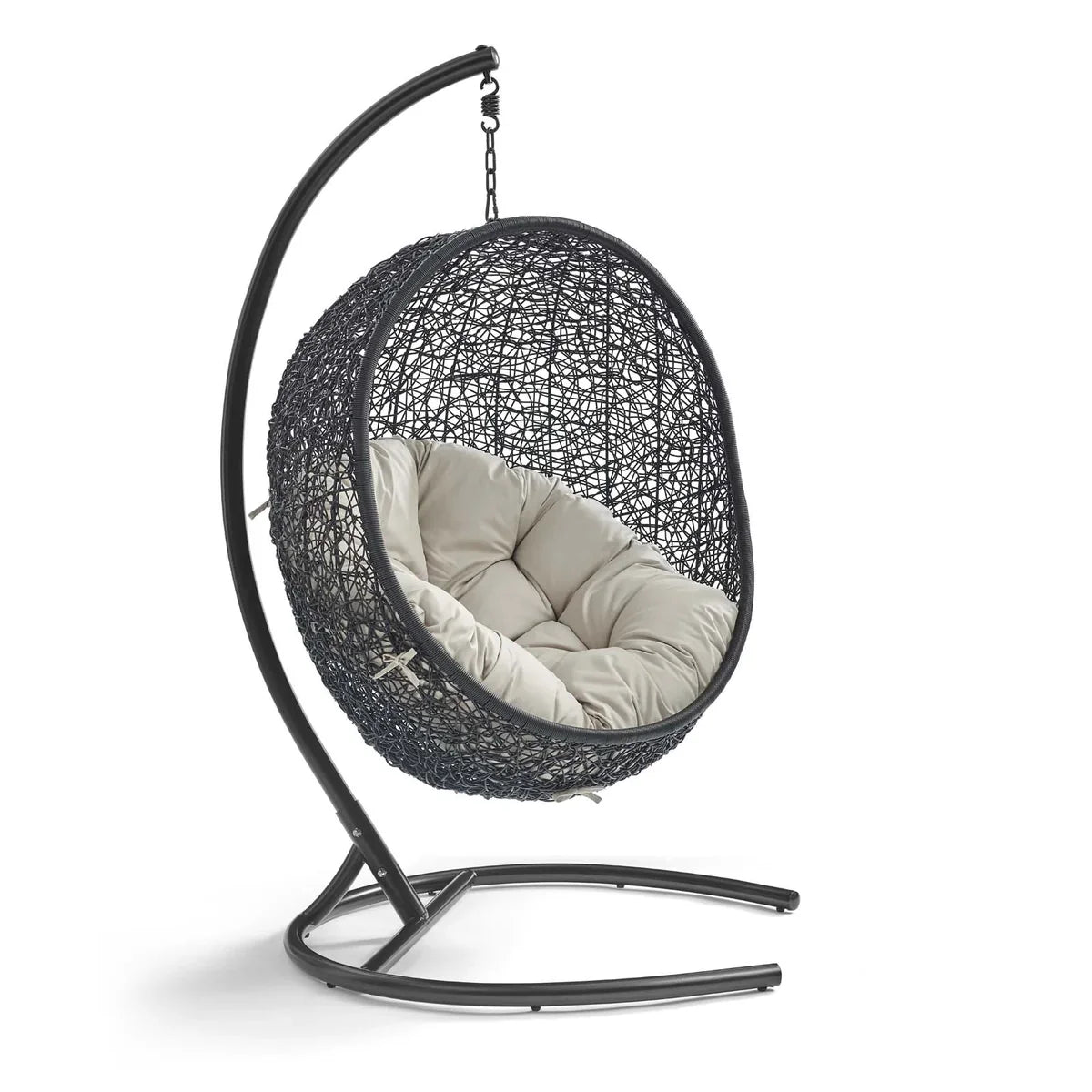Encase Swing Outdoor Patio Lounge Chair in Beige