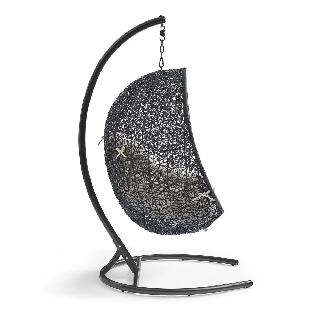 Encase Swing Outdoor Patio Lounge Chair in Beige