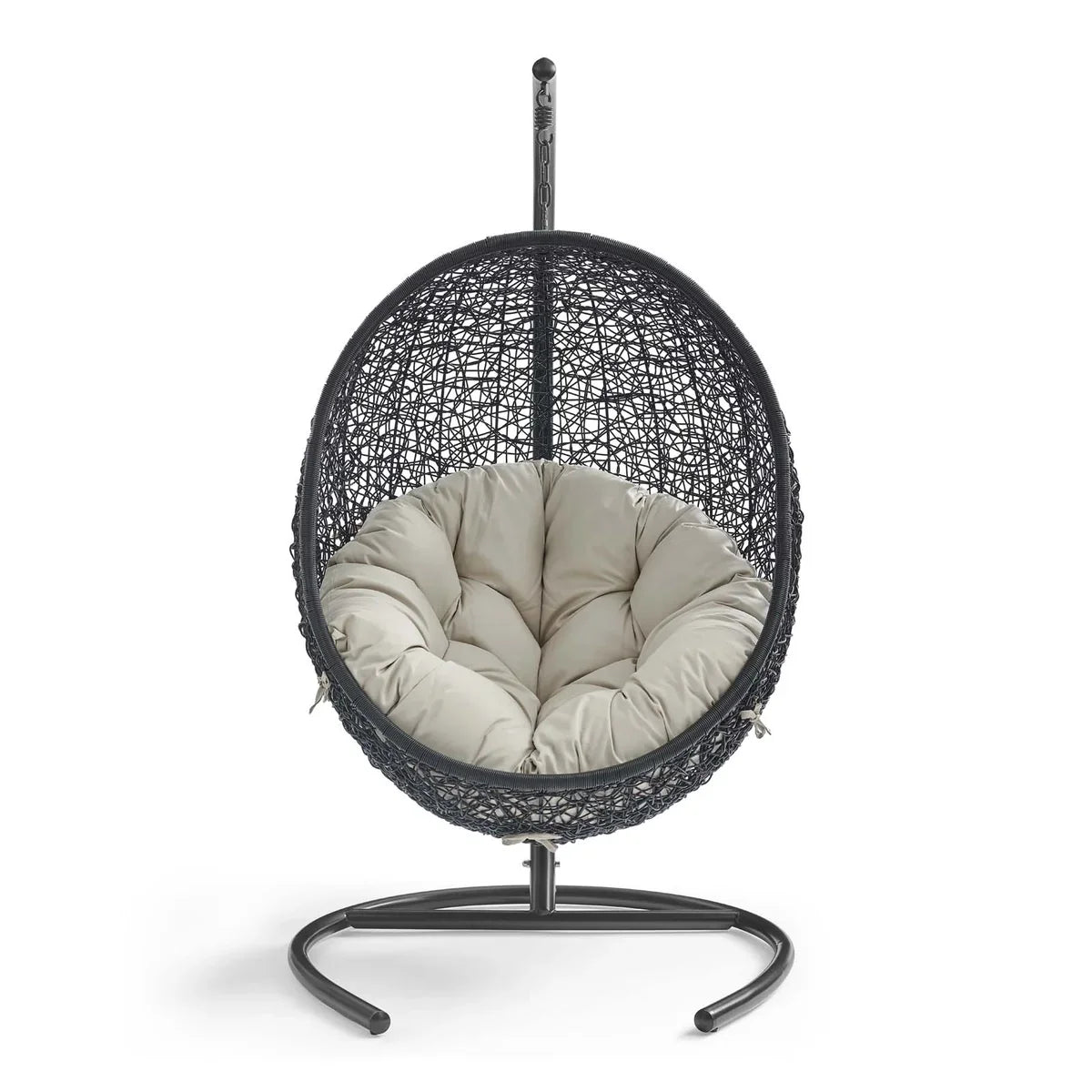 Encase Swing Outdoor Patio Lounge Chair in Beige